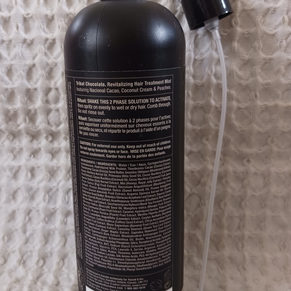 Tweak'd By Nature Tribal Chocolate Revitalizing Hair Treatment Mist 16 oz + Pump - Picture 5 of 11
